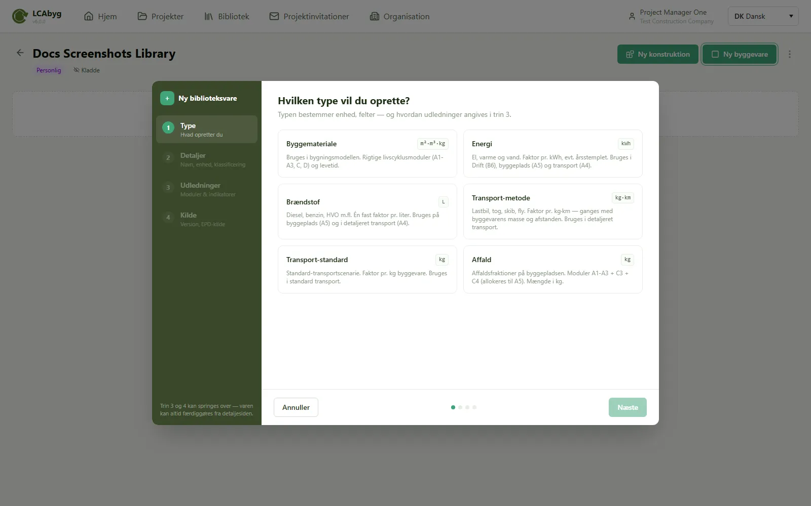 Guiden: Type-trinnet med de seks varetyper